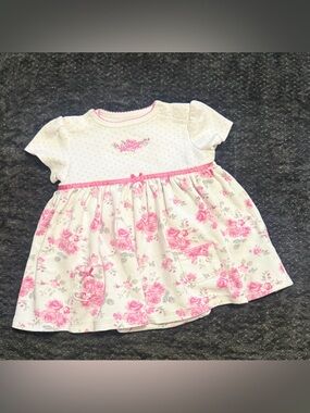 Little Me Floral Bodysuit Dress - 9 months